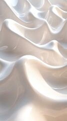 Poster - Abstract pearlescent waves texture, a subtle fluid motion, soft and elegant design