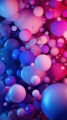 Poster - Chromatic Spheres: A Vibrant Cascade of Intertwined Orbs in Dreamlike Hues