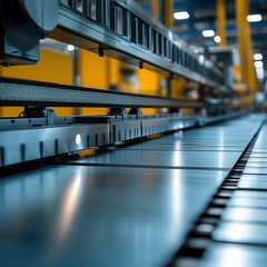 Poster - Metal sheet processing in factory with automated machinery  high resolution   for isolate image