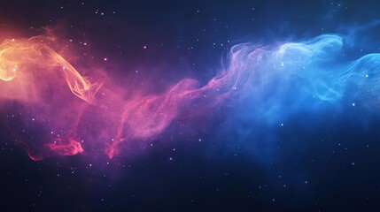 Poster - Colorful Cosmic Cloudscape: A Vibrant Exploration of Interstellar Space