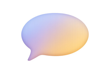 Aufkleber - Colorful speech bubble with a pastel gradient floats on a transparent background, ready to be added to any design project