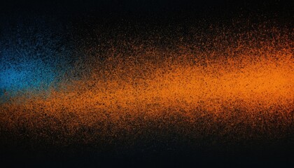 Poster - Grainy blue orange black background abstract color gradient wave shape noise texture poster header banner wallpaper cover design
2