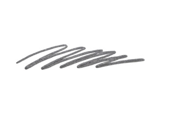 Poster - Gray pencil strokes forming abstract design on transparent backdrop, adding artistic texture for graphic and creative projects