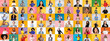 © Prostock-studio - A vibrant collection of portraits featuring multiethnic individuals engaged in different activities.