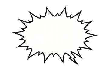 Aufkleber - Speech bubble with sharp edges, transparent background, ready for custom text insertion in communication graphic projects
