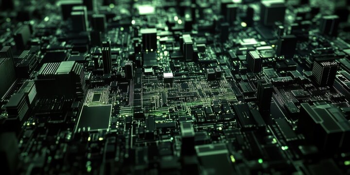 A complex, intricate network of interconnected circuits.