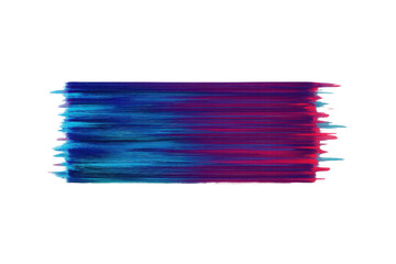 Aufkleber - Vivid blue-purple brushstroke blending transparent layers, creating fluid artistic gradient with soft color transitions