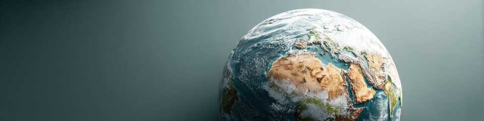 Aufkleber - Global Business Earth Floating in Space with Detailed Asian Continent View, Symbolizing Worldwide Connectivity, Market Expansion, and International Commerce Trends