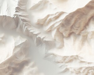 Aufkleber - Abstract Ocean Trench Topography with Subtle Contour Lines in Neutral Tones for Modern Cartography and Minimalist Design Concepts
