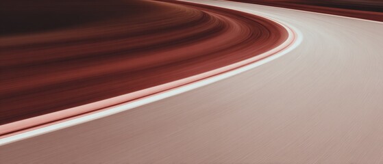 Fototapete - Dynamic Motion Blur on Curved Race Track Capturing Extreme Speed and Momentum for Cutting-Edge Motorsport Marketing and Velocity Branding