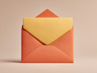 Aufkleber - Minimalist Report Card Envelope with Formal Document Peeking Out on Neutral Background for Educational Assessment and School Communication