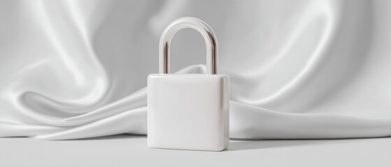 Aufkleber - Minimalist Padlock Icon in Geometric Shield Design Symbolizing Privacy Protection and Data Security for Modern Software and Digital Safety