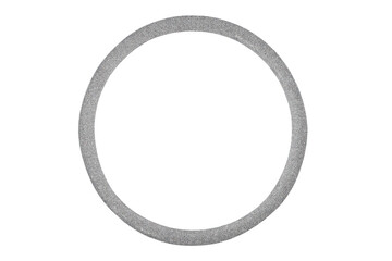 Aufkleber - Silver glitter circle frame sparkling on transparent background, ideal for luxury, festive, and elegant designs