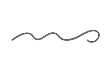 Poster - Simple, elegant wavy gray line drawing with a transparent background, suitable for various design projects