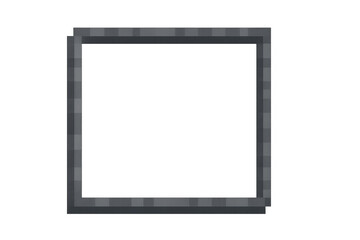 Aufkleber - Grey pixelated frame featuring transparent backdrop, lending minimalist design element for modern graphic compositions