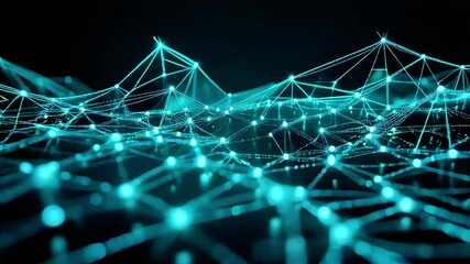 Poster - Abstract Teal Network: Dynamic Interconnected Nodes Flowing