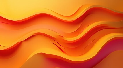 Poster - Dynamic gradient flow of orange and yellow hues in abstract composition