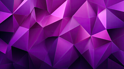 Poster - Abstract deep violet background with faceted polygonal shapes