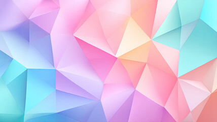 Poster - Pastel gradient polygon abstract background with soft hues and geometric shapes