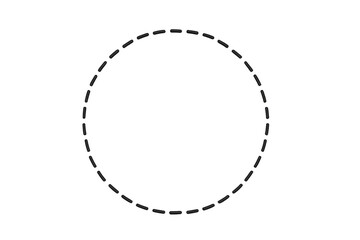 Poster - Spinning dashed circle animation looping seamlessly, signaling ongoing loading process against transparent background