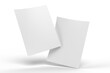 © Patcharee - 3D realistic blank A4 format paper flyer mockup isolated. Sheet design template for presentation poster, newspaper, flyer, brochure, cover, magazine, card, paper note, postcard, letter or invitation