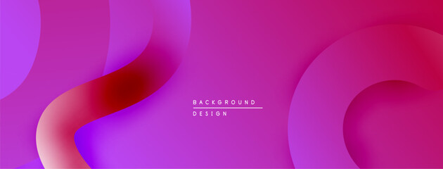 Aufkleber - Abstract fluid shapes, vibrant pinks, purples blend. Modern background design, smooth gradients create dynamic visual effect.