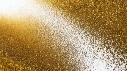 Poster - Abstract background of golden micro beads forming textured pattern on white surface, creating shimmering effect with delicate details and smooth gradations.