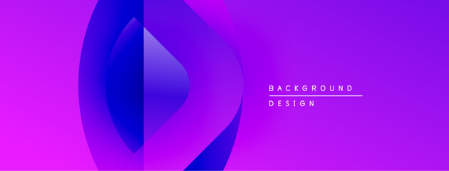 Aufkleber - Abstract purple gradient design. Overlapping circles create dynamic visual effect. Text reads background design. Simple, modern aesthetic.