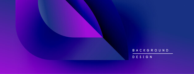Poster - Abstract gradients blend purple, blue hues. Modern design evokes fluidity, depth. Minimal text indicates background purpose.
