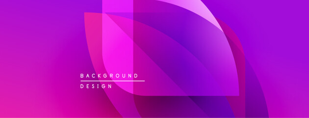 Aufkleber - Vibrant abstract background. Overlapping shapes create dynamic visual effect. Modern design with purple, pink hues.