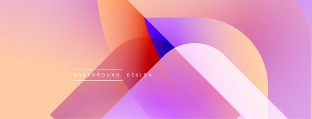 Aufkleber - abstract colorful shapes overlap creating vibrant gradient background. modern design elements sugges