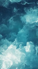 Poster - Ethereal blue and white swirls creating an abstract dreamscape for backgrounds