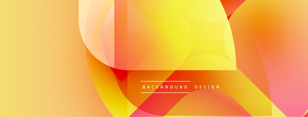 Leinwandbilder - Abstract fluid shapes, warm colors blend. Gradient background creates dynamic visual effect. Modern design element.