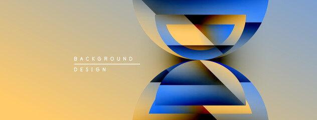Aufkleber - Abstract geometric design. Gradient colors blend, creating dynamic visual effect. Modern background suitable for presentations, websites.