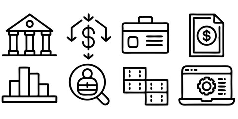 Wall Mural - building icons set
