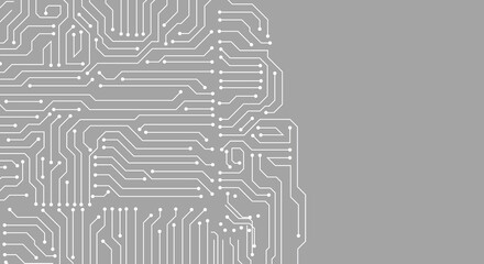 Poster - illustration of a digital circuit board that is ideal as a background.