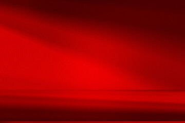 Leinwandbilder - Wall interior background, studio and backdrops show products.with shadow from window color Red background for text insertion and presentation product	