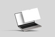 © Febri Angga N - Laptop screen website blank mockup 3d rendering