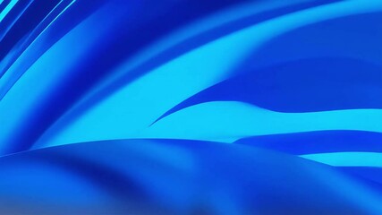 Aufkleber - Abstract Blue Waves: Dynamic Fluid Motion Graphics