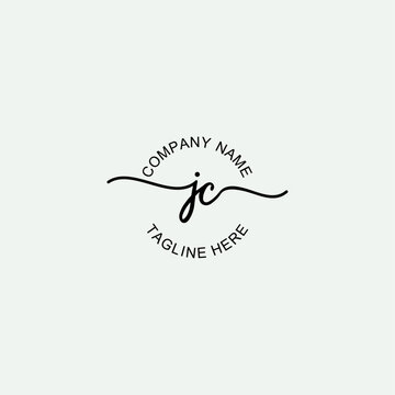 JC Initial Logo Design Vector Template