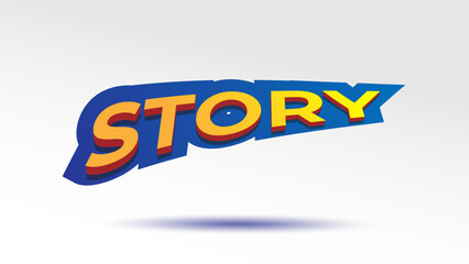 Poster - Text effect font editable typography 3D in white background