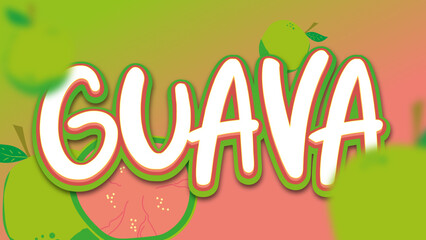 Poster - Guava text effect 3d and editable text effect