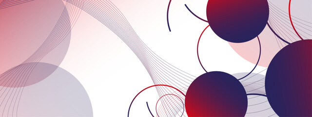 Poster - Geometric gradient dark blue and red corporate banner design template