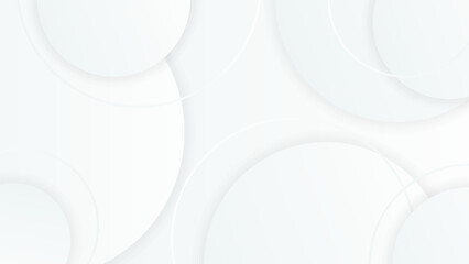 Poster - Abstract modern white gradient shape pattern background