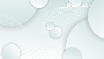 Poster - White smooth shape abstract background vector