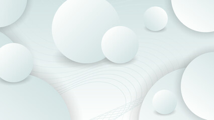 Poster - White smooth shape abstract background vector