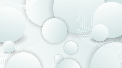 Poster - White smooth shape abstract background vector