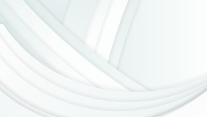 Poster - White smooth shape abstract background vector