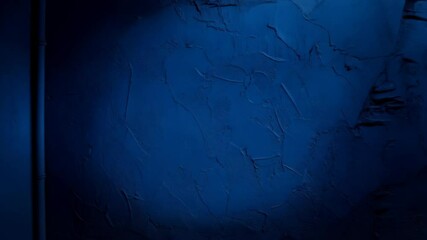 Poster - Abstract dark blue stucco wall with textured surface background showcasing artistic plaster effect and rich color depth, perfect for creative backdrop.