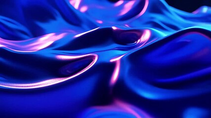 Poster - Abstract Blue and Pink Liquid Wave Motion Graphics